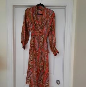 Silk-like Zara paisley dress
